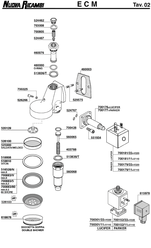 Ecm 02 ESPRESSO MACHINE PARTS