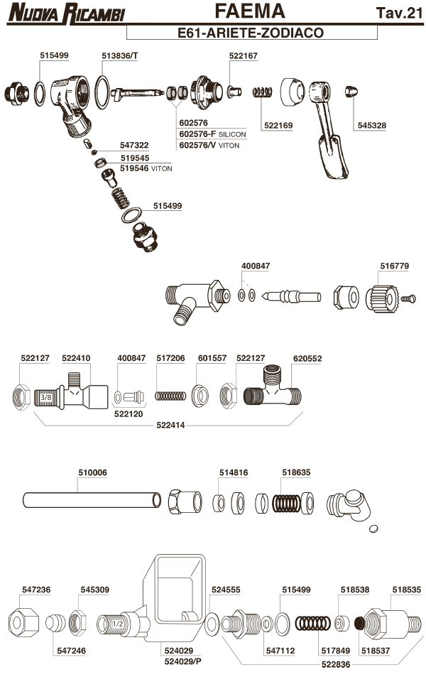 Faema 22 ESPRESSO MACHINE PARTS
