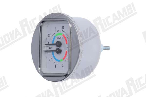 DOUBLE SCALE MANOMETER 0-2.5/0-16 BAR CONNECTION 1/8M CONICAL -FRAME Ø 70mm - BODY Ø 63mm CIMBALI/FAEMA