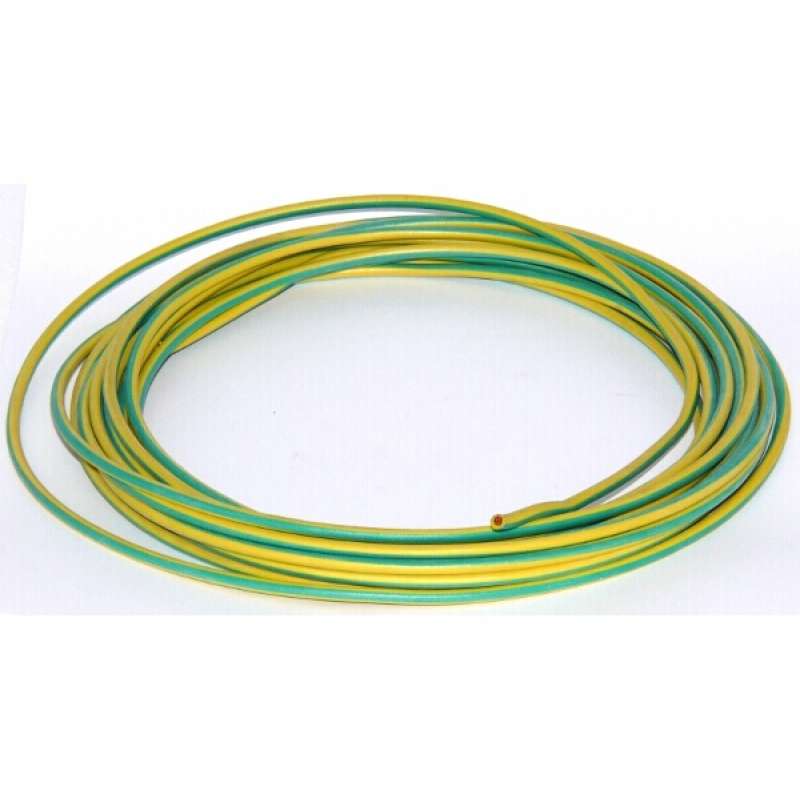 YELLOW/GREEN SILICON CABLE 1x2.5