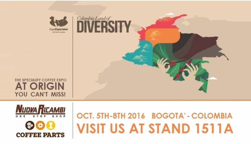 ExpoEspeciales Cafe de Colombia 2016: meet Coffee Parts Colombia and Nuova Ricambi Srl at stand 1511A!