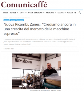 Nuova Ricambi, Zanesi: “Crediamo ancora in una crescita del mercato delle macchine espresso”