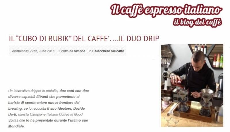 IL “CUBO DI RUBIK” DEL CAFFE’….IL DUO DRIP