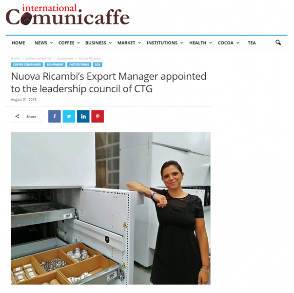 Nuova Ricambi’s Export Manager appointed to the leadership council of CTG