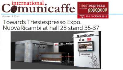 Towards Triestespresso Expo. Nuova Ricambi at hall 28 stand 35-37