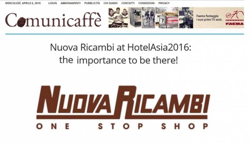 Nuova Ricambi at HotelAsia2016: the importance to be there!