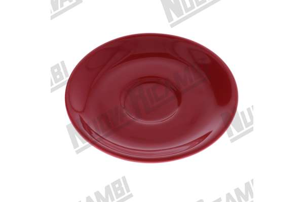RED PORCELAIN COFFEE SAUCER 