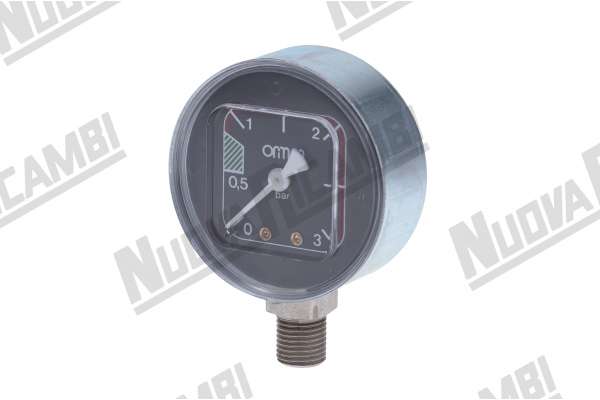 VERTICAL MANOMETER 1 SCALA 0-3 BAR - CONNECTION 1/4M FLAT - Ø 62mm  SACOME CONTI CLASSICA/ CLUB/ XEOS 2