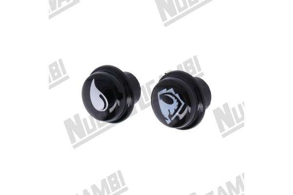 KIT 2 TECLAS NEGRAS SERIGRAFIADAS AGUA/CAFE' - Ø 17 - SANREMO MILANO SAP