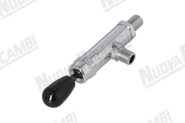 CHROMED LEVER STEAM/WATER VALVE WITH KEY WITHOUT STEAM WAND -3/8M-3/8M FITTING - FOR FIORENZATO CS