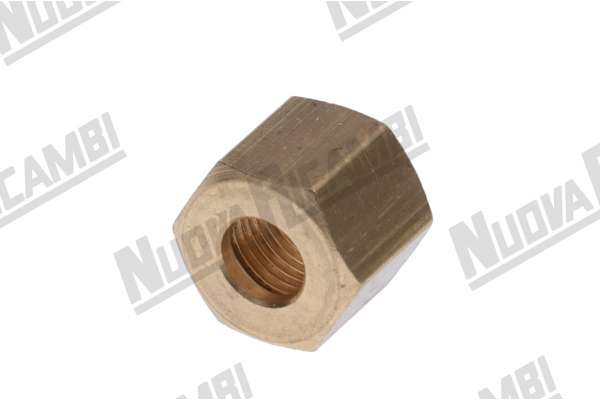 TUERCA PLANA G. 1/8F - HUECO Ø 6,4mm - h.12mm - HEX. 12mm PARA OGIVA  Ø 4mm