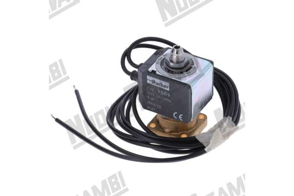 ELETTROVALVOLA PARKER 3 VIE V115/50-60 - 9W - ORIF. Ø 1,5 - 20 BAR - TENUTA RUBINO - SCARICO 1/8 CON BOBINA CABLATA