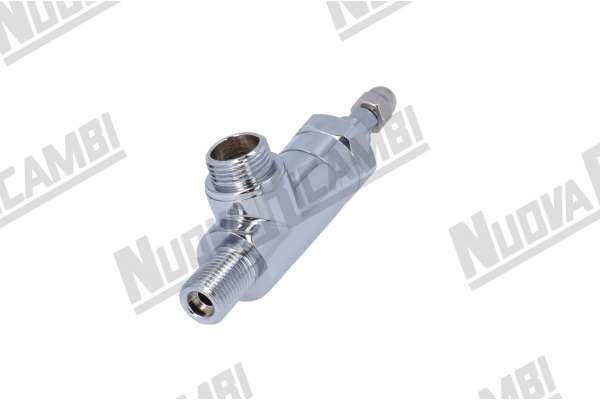 CHROMED WATER/STEAM TAP VALVE ASSEMBLY - CONNECTION 1/4M-3/8M  BFC/ SANREMO