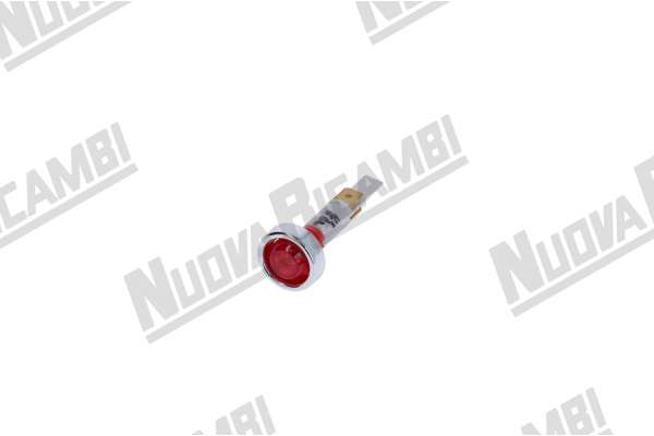 LAMPARA INDICADOR ROJA 250V - 120° C. -CABEZA Ø 20mm - AGUJERO Ø 10mm - VBM/ ELEKTRA/ ECM DE/ PROFITEC