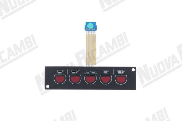 MEMBRANA PULSANTIERA 5 TASTI ROSSI FAEMA ENOVA