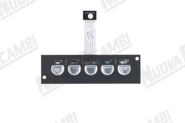 MEMBRANA BOTONERA 5 TECLAS PLATA FAEMA ENOVA RESTYLING