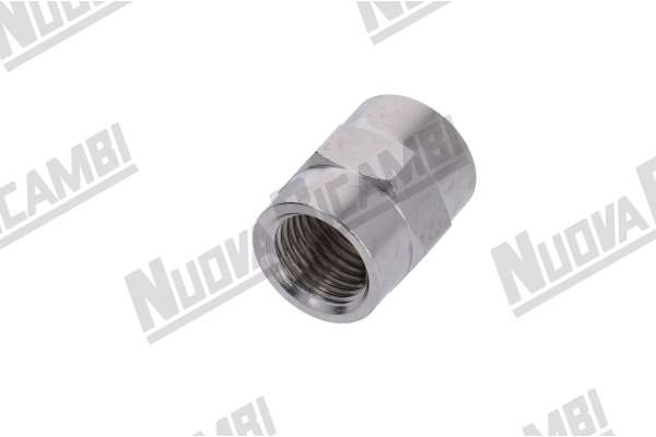 SLEEVE FITTING G. 1/4F - 1/4F - HEX. 17mm NICKEL-PLATED BRASS