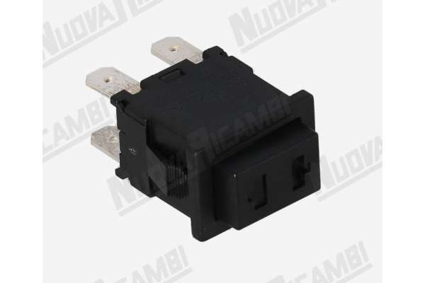 BLACK BIPOLAR SWITCH WITH WATER GEM 250V - 16A - HOLE 13x20mm  RANCILIO MILLENIUM