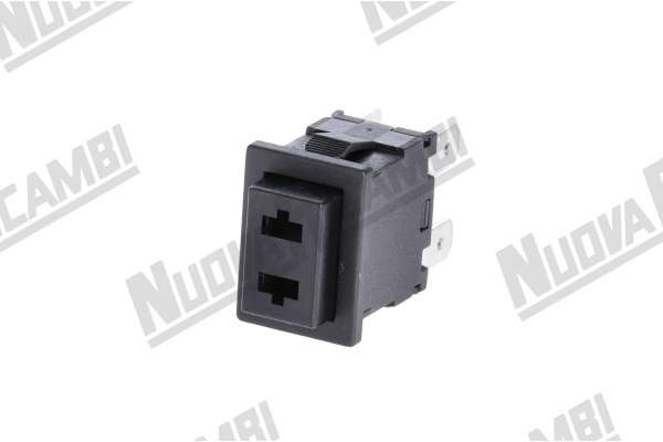 INTERRUTTORE BIPOLARE NERO  250V - 10A - CAVA 13x20mm  RANCILIO MILLENIUM