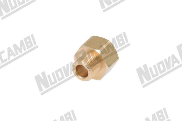 RACCORDO 3/8M-1/2F  ES.25mm  IN OTTONE