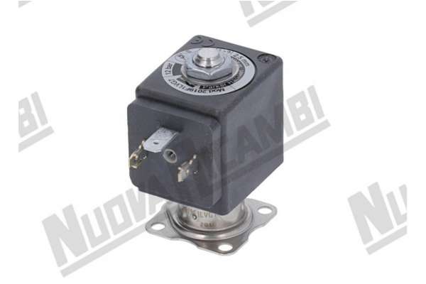 2 WAY STAINLESS STEEL SOLENOID VALVE LUCIFER WITH MOUNTING-BASE V220/50-60 9W ORIFICE Ø 2,5 - RUBIN SEALING (LIQUIPURE SERIES)