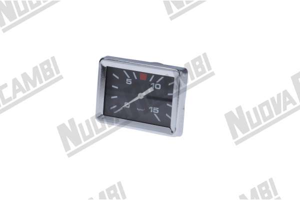 SIGLE SCALE MANOMETER 0-15 BAR - CONNECTION 1/4M FLAT - FRAME 79x56mm - BODY Ø 52mm  GAGGIA