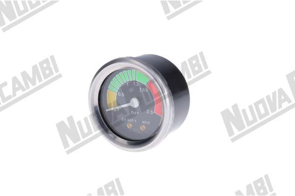 SIGLE SCALE MANOMETER 0-2,5 BAR - CONNECTION 1/4M FLAT - FRAME Ø 57mm - BODY Ø 52mm  RANCILIO S10/ S20/ S24/ S27