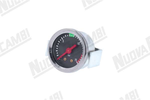 MANOMETRO 1 ESCALA 0-15 BAR ENLACE 1/8MPLANO - MARCO Ø 44mm - CUERPO Ø 39mm GAGGIA