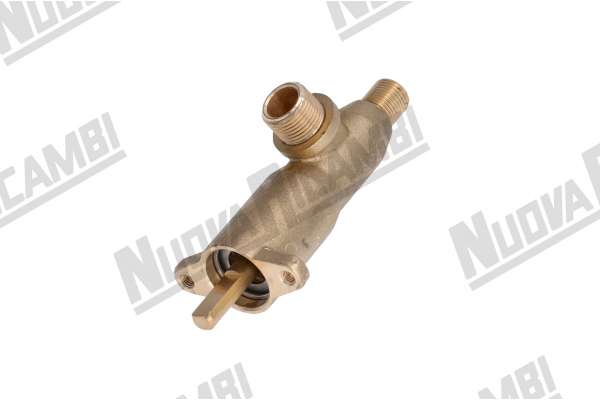 GRIFO AGUA/VAPOR 1/4 PLANO - ENLACE TUBO AGUA/VAPOR 3/8M A 120°CIMBALI/FAEMA