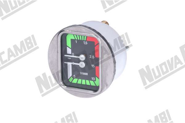 MANOMETRO DOPPIA SCALA 0-3/0-15 BAR - ATTACCHI 1/8M PIATTO - CORNICE Ø 70mm - CORPO Ø 63mm  LA PAVONI BAR/ PUB