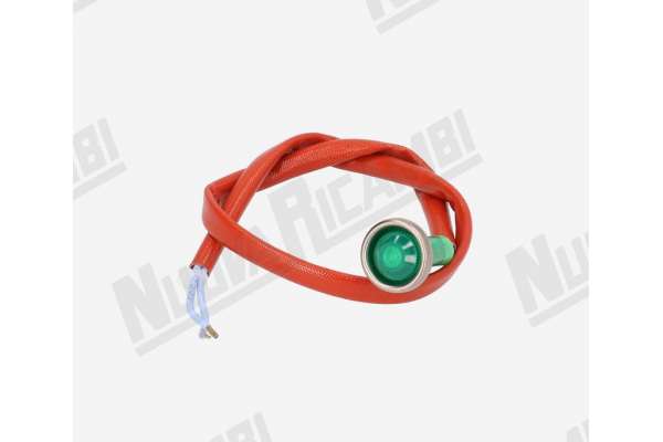 LAMPARA INDICADOR VERDE CABLEADA 250/400V - CABEZA Ø 20mm - AGUJERO Ø 10mm - - MAZZER