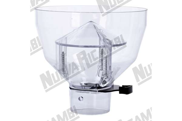 COFFEE HOPPER WITH FINGERS-SAFETY AND CLOSING SHEET - 0,320 Kg - ADAPTOR Ø 57/59,5mm - MAZZER MINI