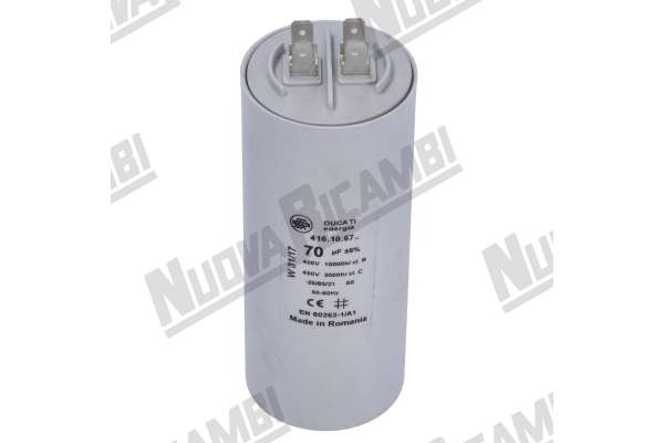 CAPACITOR 70mF - 220/240V - 400/450V - 50/60HZ - Ø 50mm - H. 120mm  MACAP