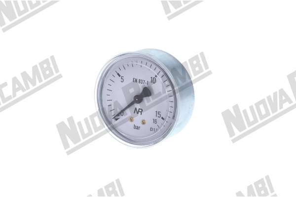 MANOMETRO 1 SCALA 0-16 BAR - ATTACCO 1/4M - CORPO Ø 62mm  ASTORIA CMA