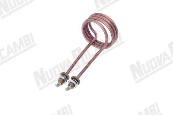 RESISTENZA - V230 - 2700W - 2 POLI FASTON 90° - Ø 105mm - ATTACCHI 3/8M - L. 195mm  LA SPAZIALE RAPID/ SPAZIO