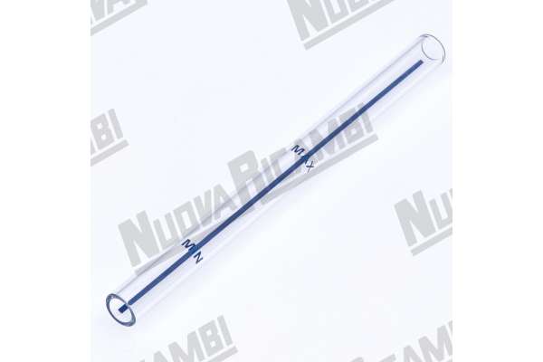 SILK-SCREEN PRINTED/GRADUATED LEVEL SIGHT GLASS FOR HORIZONTAL BOILER Ø 11X150mm LA SPAZIALE