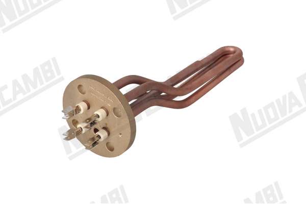 RESISTENCIA V220/240 - 2600/3050W - 6 POLOS FASTON - L. 230mm - CON SUJETA -SONDA   BEZZERA OTTO