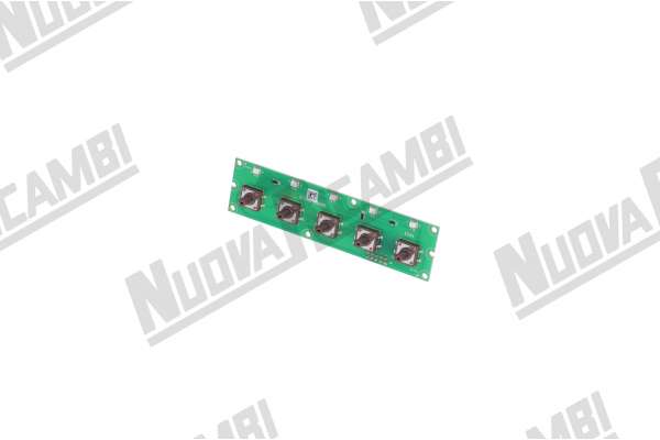 TOUCH PAD BOARD 5 BUTTONS - 5 LED - 10 PIN - LA SPAZIALE S5  ( 08503 )