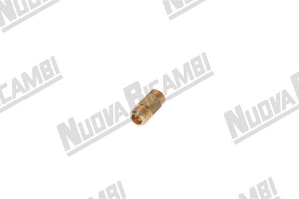 RACCORDO GIGLEUR G. 1/8M - 1/8M- FORO Ø0,8mm - H. 22mm - ES. 10 CARIMALI