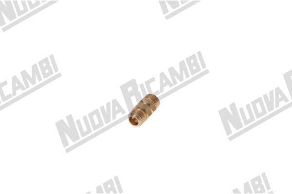 RACOR TOBERA G. 1/8M - 1/8M - HUECO Ø 1,2mm - H. 22mm - HEX. 10 CARIMALI