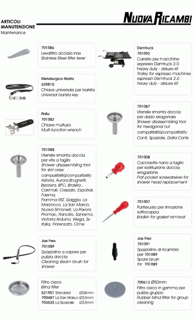 Articulos de manutencion