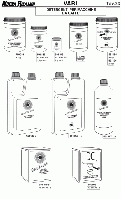 Detergenti per macchine da caffè 23