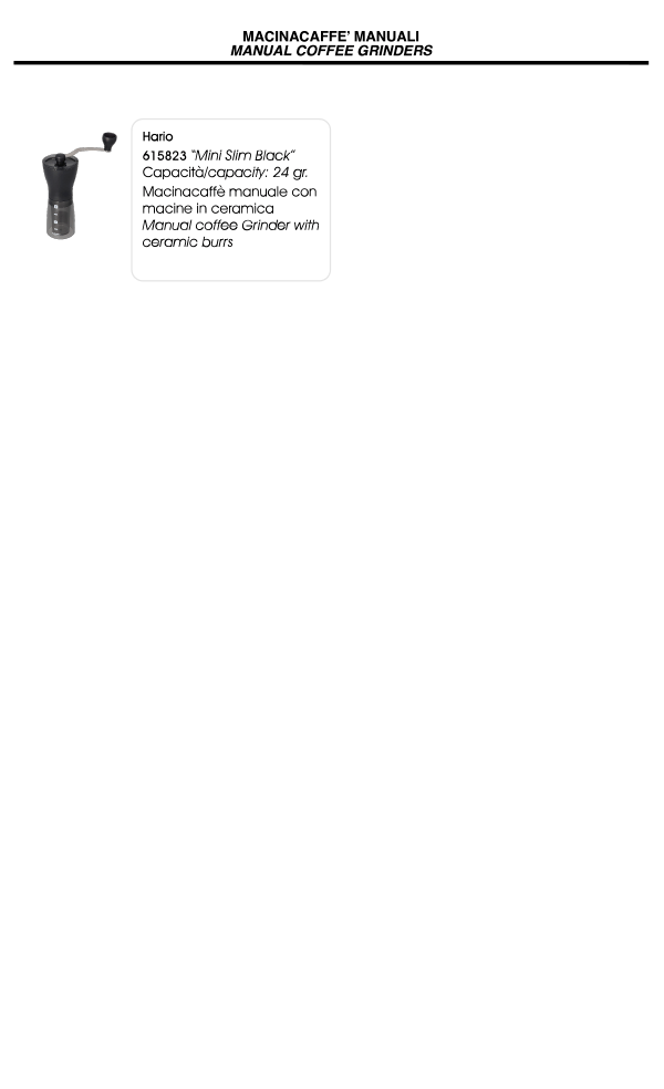 Manuelle kaffeemuhle